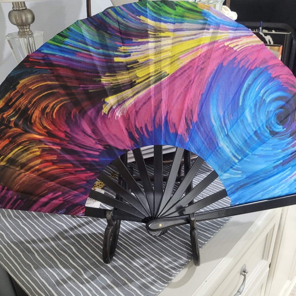 Handheld Boots On The Ground Folding Clack Fan